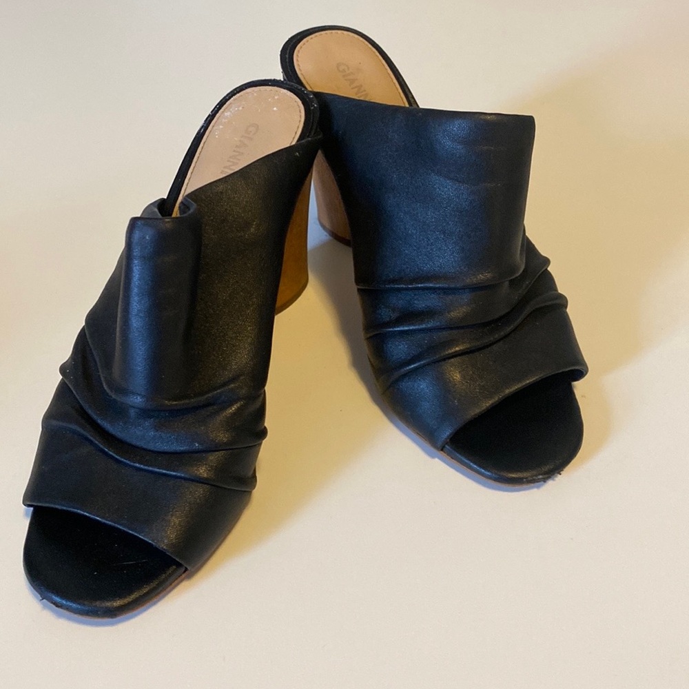 Gianni Bini Chunky Heel Open Toed Mule